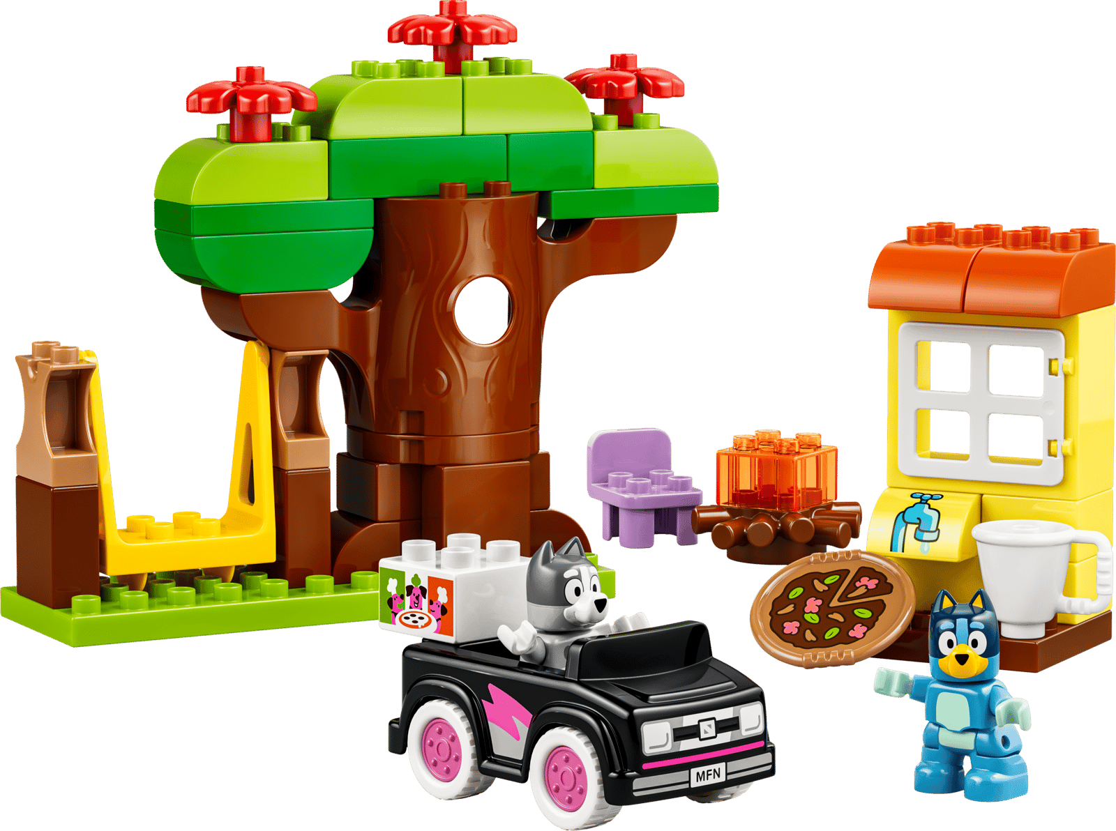 LEGO Pizza-Schwestern mit Muffin und Bluey (10469)
