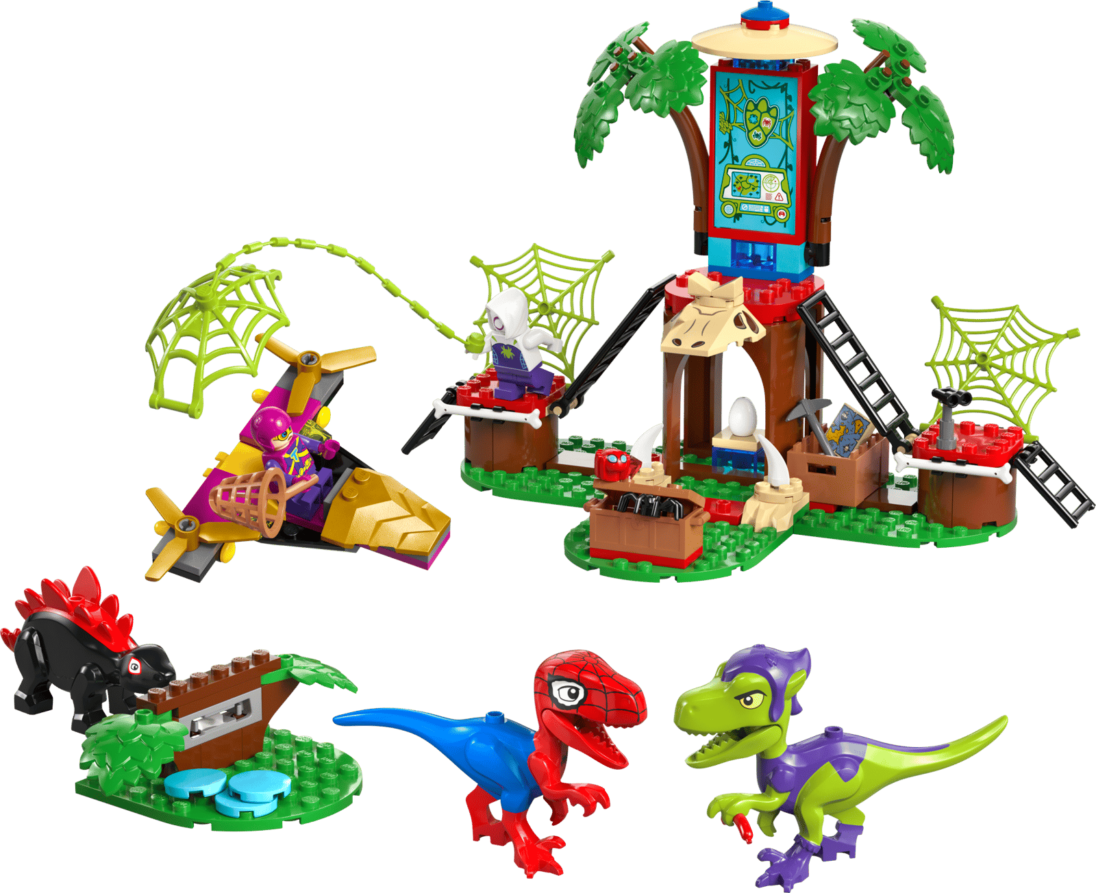 LEGO Spidey and Gobby's Raptor Battle at Tree House HQ (11200)