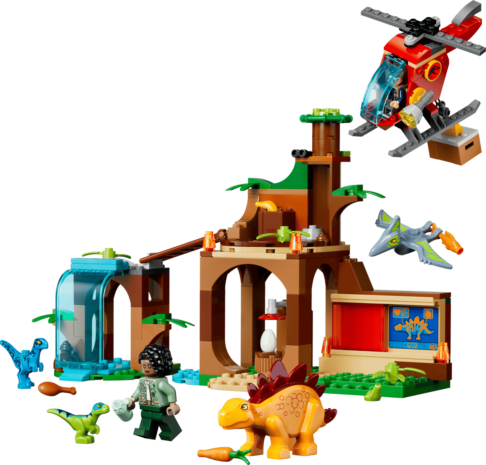 LEGO Velociraptor, Stegosaurus & Pteranodon Rescue (77981)