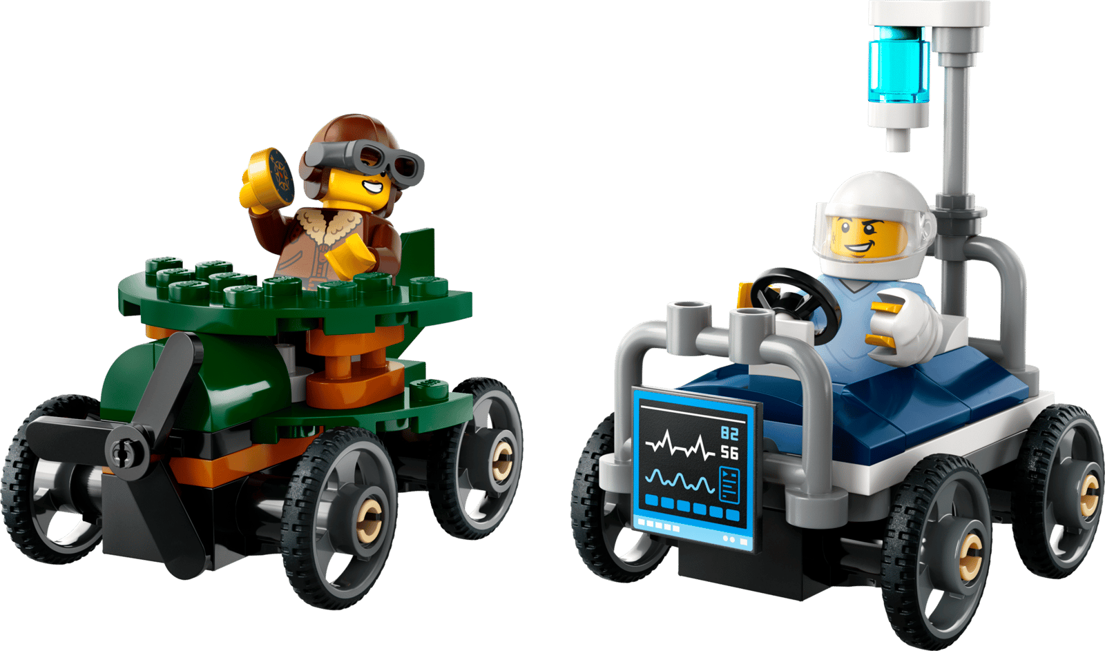 LEGO Flugzeug vs. Krankenhausbett (60459)