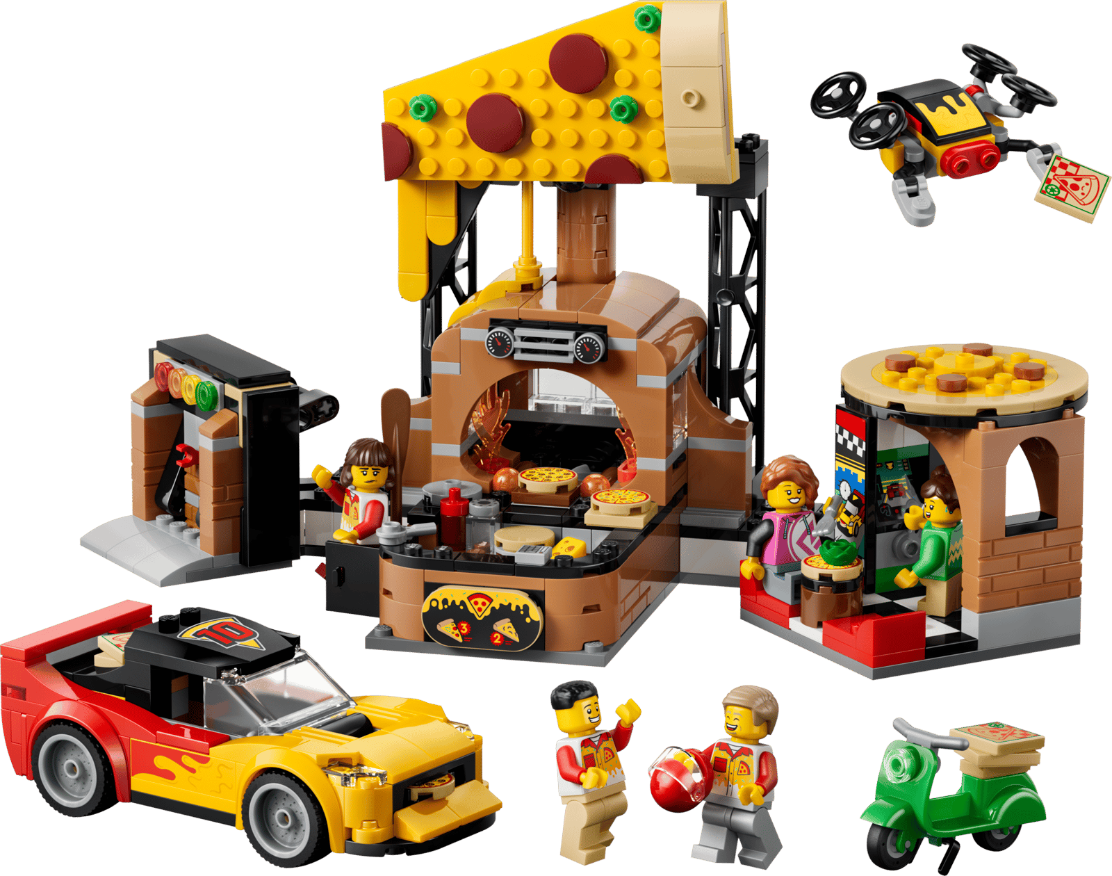 LEGO Pizza-Liefererlebnis mit Fahrzeugen (60496)