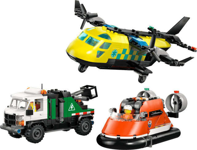 LEGO Zestaw z samolotem, ciężarówką serwisową i poduszkowcem (60505)